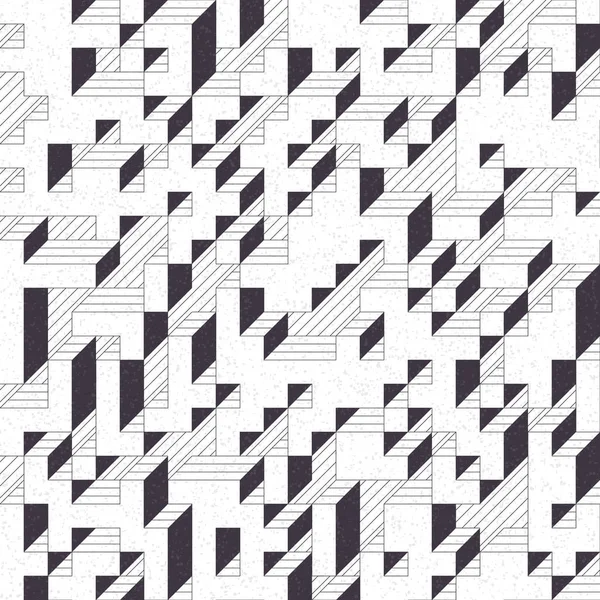 Edward Zajec 'in 1971' deki Il Cubo 'sunun uygulanması. Esasen 8 taştan oluşan bir Truchet fayans seti ve yerleştirme sanatı illüstrasyonu için kurallar