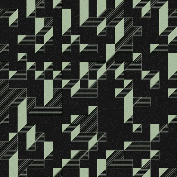 Edward Zajec 'in 1971' deki Il Cubo 'sunun uygulanması. Esasen 8 taştan oluşan bir Truchet fayans seti ve yerleştirme sanatı illüstrasyonu için kurallar