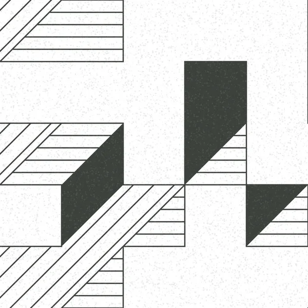 Edward Zajec 'in 1971' deki Il Cubo 'sunun uygulanması. Esasen 8 taştan oluşan bir Truchet fayans seti ve yerleştirme sanatı illüstrasyonu için kurallar