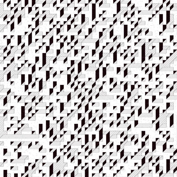 Edward Zajec 'in 1971' deki Il Cubo 'sunun uygulanması. Esasen 8 taştan oluşan bir Truchet fayans seti ve yerleştirme sanatı illüstrasyonu için kurallar