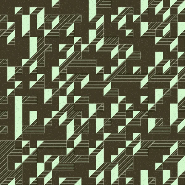 Edward Zajec 'in 1971' deki Il Cubo 'sunun uygulanması. Esasen 8 taştan oluşan bir Truchet fayans seti ve yerleştirme sanatı illüstrasyonu için kurallar