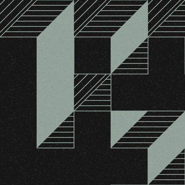 Edward Zajec 'in 1971' deki Il Cubo 'sunun uygulanması. Esasen 8 taştan oluşan bir Truchet fayans seti ve yerleştirme sanatı illüstrasyonu için kurallar