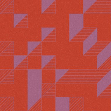 Edward Zajec 'in 1971' deki Il Cubo 'sunun uygulanması. Esasen 8 taştan oluşan bir Truchet fayans seti ve yerleştirme sanatı illüstrasyonu için kurallar