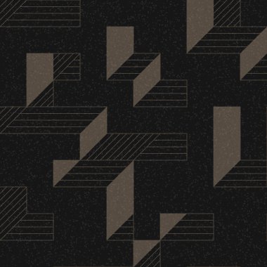 Edward Zajec 'in 1971' deki Il Cubo 'sunun uygulanması. Esasen 8 taştan oluşan bir Truchet fayans seti ve yerleştirme sanatı illüstrasyonu için kurallar