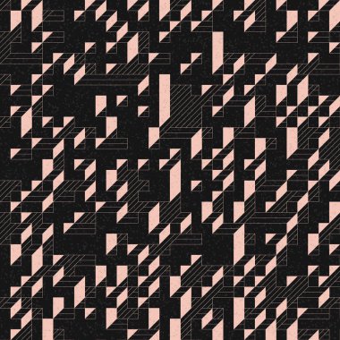 Edward Zajec 'in 1971' deki Il Cubo 'sunun uygulanması. Esasen 8 taştan oluşan bir Truchet fayans seti ve yerleştirme sanatı illüstrasyonu için kurallar