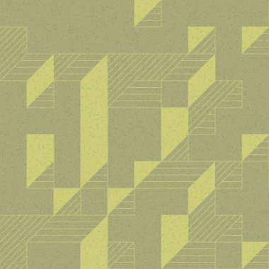 Edward Zajec 'in 1971' deki Il Cubo 'sunun uygulanması. Esasen 8 taştan oluşan bir Truchet fayans seti ve yerleştirme sanatı illüstrasyonu için kurallar