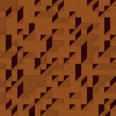 Edward Zajec 'in 1971' deki Il Cubo 'sunun uygulanması. Esasen 8 taştan oluşan bir Truchet fayans seti ve yerleştirme sanatı illüstrasyonu için kurallar