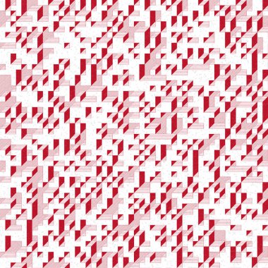 Edward Zajec 'in 1971' deki Il Cubo 'sunun uygulanması. Esasen 8 taştan oluşan bir Truchet fayans seti ve yerleştirme sanatı illüstrasyonu için kurallar