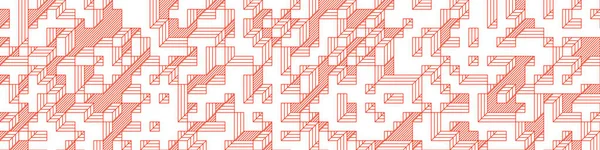 Edward Zajec 'in 1971' deki Il Cubo 'sunun uygulanması. Esasen 8 taştan oluşan bir Truchet fayans seti ve yerleştirme sanatı illüstrasyonu için kurallar