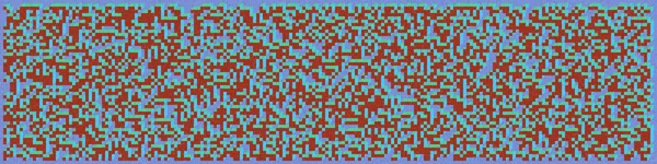 Edward Zajec 'in 1971' deki Il Cubo 'sunun uygulanması. Esasen 8 taştan oluşan bir Truchet fayans seti ve yerleştirme sanatı illüstrasyonu için kurallar