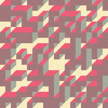 Edward Zajec 'in 1971' deki Il Cubo 'sunun uygulanması. Esasen 8 taştan oluşan bir Truchet fayans seti ve yerleştirme sanatı illüstrasyonu için kurallar