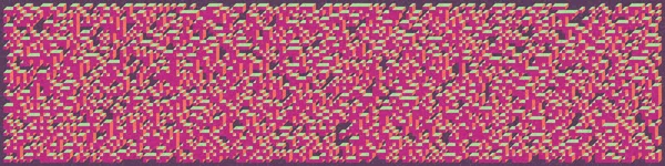 Edward Zajec 'in 1971' deki Il Cubo 'sunun uygulanması. Esasen 8 taştan oluşan bir Truchet fayans seti ve yerleştirme sanatı illüstrasyonu için kurallar