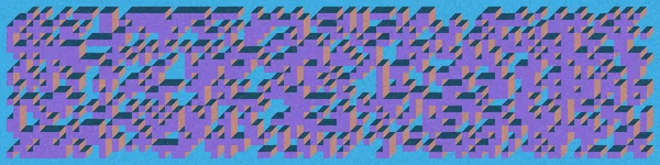 Edward Zajec 'in 1971' deki Il Cubo 'sunun uygulanması. Esasen 8 taştan oluşan bir Truchet fayans seti ve yerleştirme sanatı illüstrasyonu için kurallar