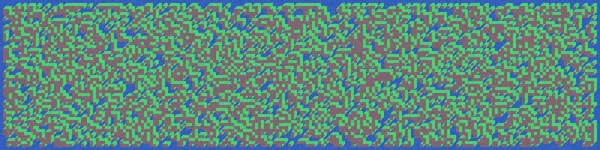 Edward Zajec 'in 1971' deki Il Cubo 'sunun uygulanması. Esasen 8 taştan oluşan bir Truchet fayans seti ve yerleştirme sanatı illüstrasyonu için kurallar