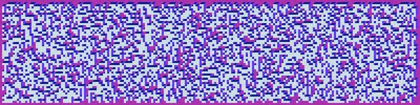 Edward Zajec 'in 1971' deki Il Cubo 'sunun uygulanması. Esasen 8 taştan oluşan bir Truchet fayans seti ve yerleştirme sanatı illüstrasyonu için kurallar