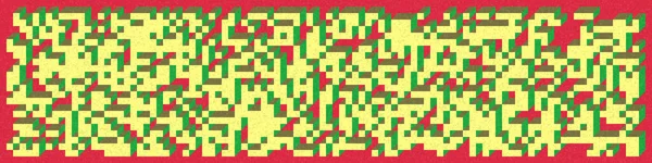 Edward Zajec 'in 1971' deki Il Cubo 'sunun uygulanması. Esasen 8 taştan oluşan bir Truchet fayans seti ve yerleştirme sanatı illüstrasyonu için kurallar