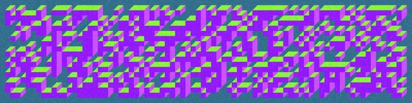 Edward Zajec 'in 1971' deki Il Cubo 'sunun uygulanması. Esasen 8 taştan oluşan bir Truchet fayans seti ve yerleştirme sanatı illüstrasyonu için kurallar