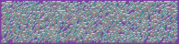 Edward Zajec 'in 1971' deki Il Cubo 'sunun uygulanması. Esasen 8 taştan oluşan bir Truchet fayans seti ve yerleştirme sanatı illüstrasyonu için kurallar