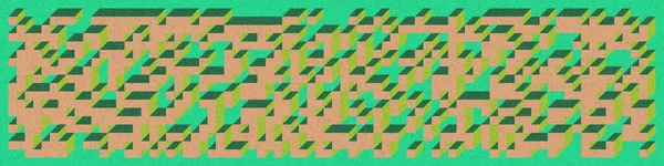 Edward Zajec 'in 1971' deki Il Cubo 'sunun uygulanması. Esasen 8 taştan oluşan bir Truchet fayans seti ve yerleştirme sanatı illüstrasyonu için kurallar