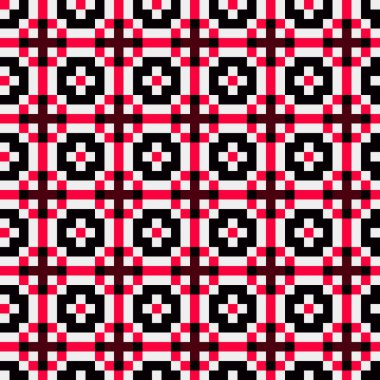 Soyut çapraz desenli üretken hesaplama sanatı çizimi