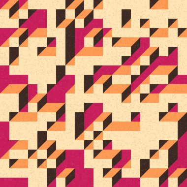 Edward Zajec 'in 1971' deki Il Cubo 'sunun uygulanması. Esasen 8 taştan oluşan bir Truchet fayans seti ve yerleştirme sanatı illüstrasyonu için kurallar