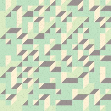 Edward Zajec 'in 1971' deki Il Cubo 'sunun uygulanması. Esasen 8 taştan oluşan bir Truchet fayans seti ve yerleştirme sanatı illüstrasyonu için kurallar