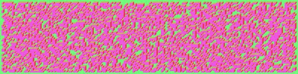 Edward Zajec 'in 1971' deki Il Cubo 'sunun uygulanması. Esasen 8 taştan oluşan bir Truchet fayans seti ve yerleştirme sanatı illüstrasyonu için kurallar