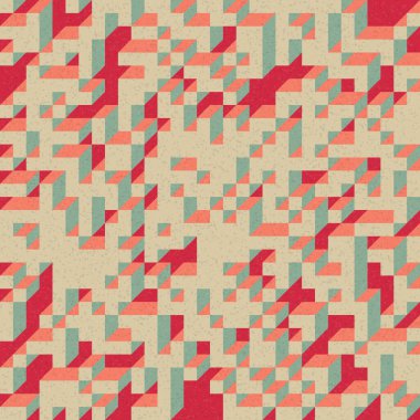 Edward Zajec 'in 1971' deki Il Cubo 'sunun uygulanması. Esasen 8 taştan oluşan bir Truchet fayans seti ve yerleştirme sanatı illüstrasyonu için kurallar