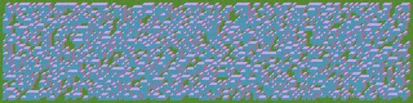 Edward Zajec 'in 1971' deki Il Cubo 'sunun uygulanması. Esasen 8 taştan oluşan bir Truchet fayans seti ve yerleştirme sanatı illüstrasyonu için kurallar