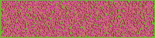 Edward Zajec 'in 1971' deki Il Cubo 'sunun uygulanması. Esasen 8 taştan oluşan bir Truchet fayans seti ve yerleştirme sanatı illüstrasyonu için kurallar