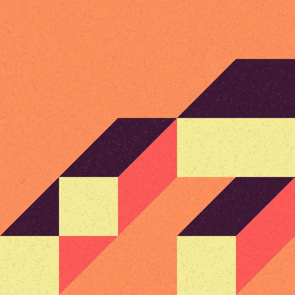 Edward Zajec 'in 1971' deki Il Cubo 'sunun uygulanması. Esasen 8 taştan oluşan bir Truchet fayans seti ve yerleştirme sanatı illüstrasyonu için kurallar