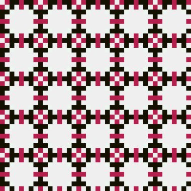 Soyut çapraz desenli üretken hesaplama sanatı çizimi