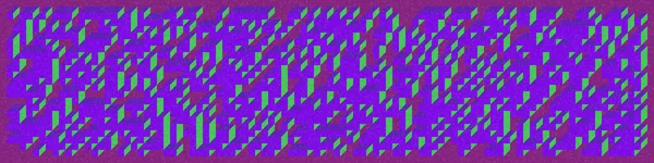 Edward Zajec 'in 1971' deki Il Cubo 'sunun uygulanması. Esasen 8 taştan oluşan bir Truchet fayans seti ve yerleştirme sanatı illüstrasyonu için kurallar