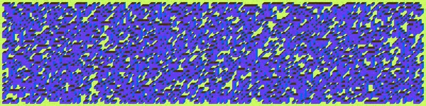 Edward Zajec 'in 1971' deki Il Cubo 'sunun uygulanması. Esasen 8 taştan oluşan bir Truchet fayans seti ve yerleştirme sanatı illüstrasyonu için kurallar