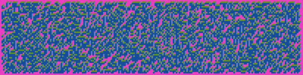 Edward Zajec 'in 1971' deki Il Cubo 'sunun uygulanması. Esasen 8 taştan oluşan bir Truchet fayans seti ve yerleştirme sanatı illüstrasyonu için kurallar