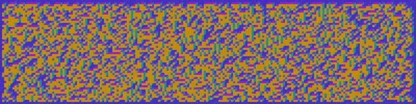 Edward Zajec 'in 1971' deki Il Cubo 'sunun uygulanması. Esasen 8 taştan oluşan bir Truchet fayans seti ve yerleştirme sanatı illüstrasyonu için kurallar