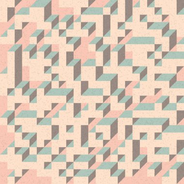 Edward Zajec 'in 1971' deki Il Cubo 'sunun uygulanması. Esasen 8 taştan oluşan bir Truchet fayans seti ve yerleştirme sanatı illüstrasyonu için kurallar