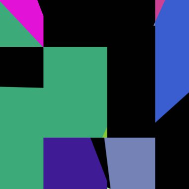 Geometrik soyutlama üretken sanat arkaplan çizimi