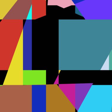 Geometrik soyutlama üretken sanat arkaplan çizimi