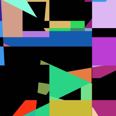 Geometrik soyutlama üretken sanat arkaplan çizimi