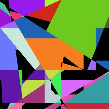 Geometrik soyutlama üretken sanat arkaplan çizimi