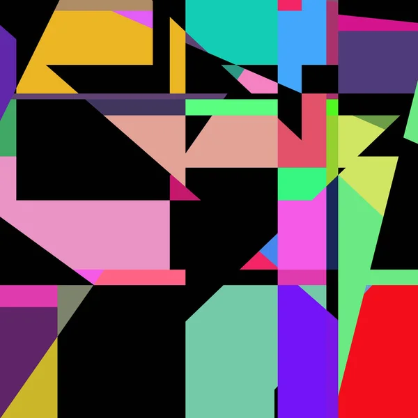 Geometric Abstraction Generative Art Background Art Illustration — Archivo Imágenes Vectoriales