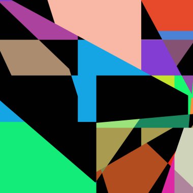 Geometrik soyutlama üretken sanat arkaplan çizimi