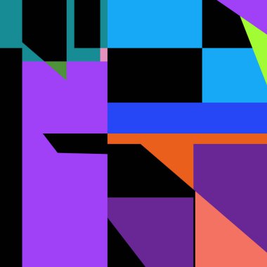 Geometrik soyutlama üretken sanat arkaplan çizimi