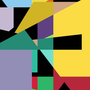 Geometrik soyutlama üretken sanat arkaplan çizimi