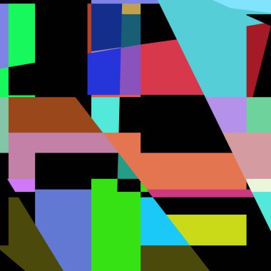 Geometrik soyutlama üretken sanat arkaplan çizimi