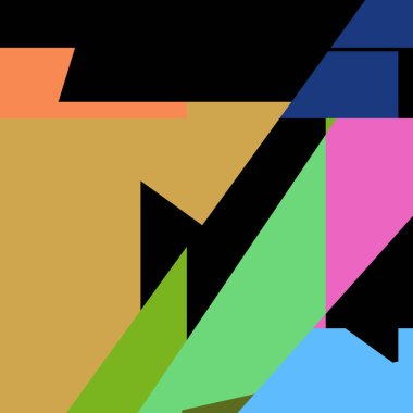 Geometrik soyutlama üretken sanat arkaplan çizimi