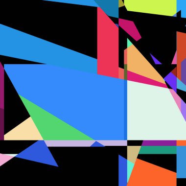 Geometrik soyutlama üretken sanat arkaplan çizimi