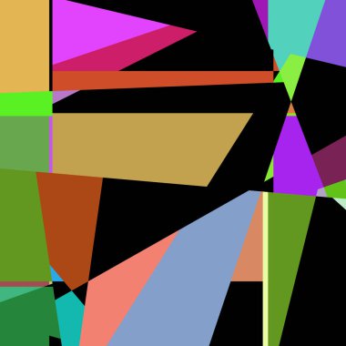 Geometrik soyutlama üretken sanat arkaplan çizimi