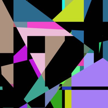 Geometrik soyutlama üretken sanat arkaplan çizimi